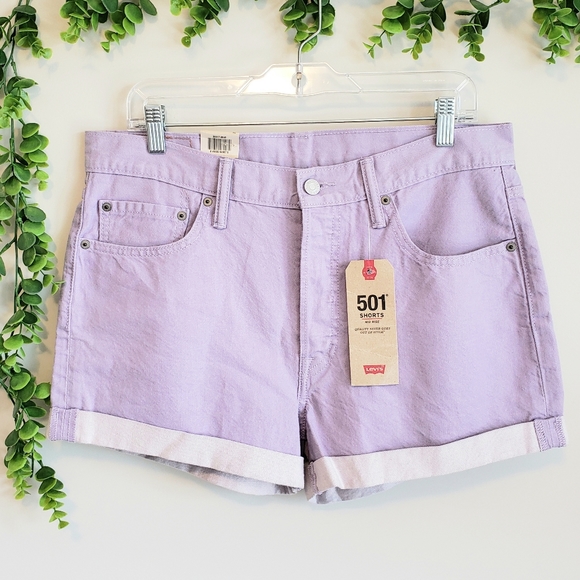 Levi's Pants - NWT Levi's 501 Lavender Purple Denim Jean Shorts